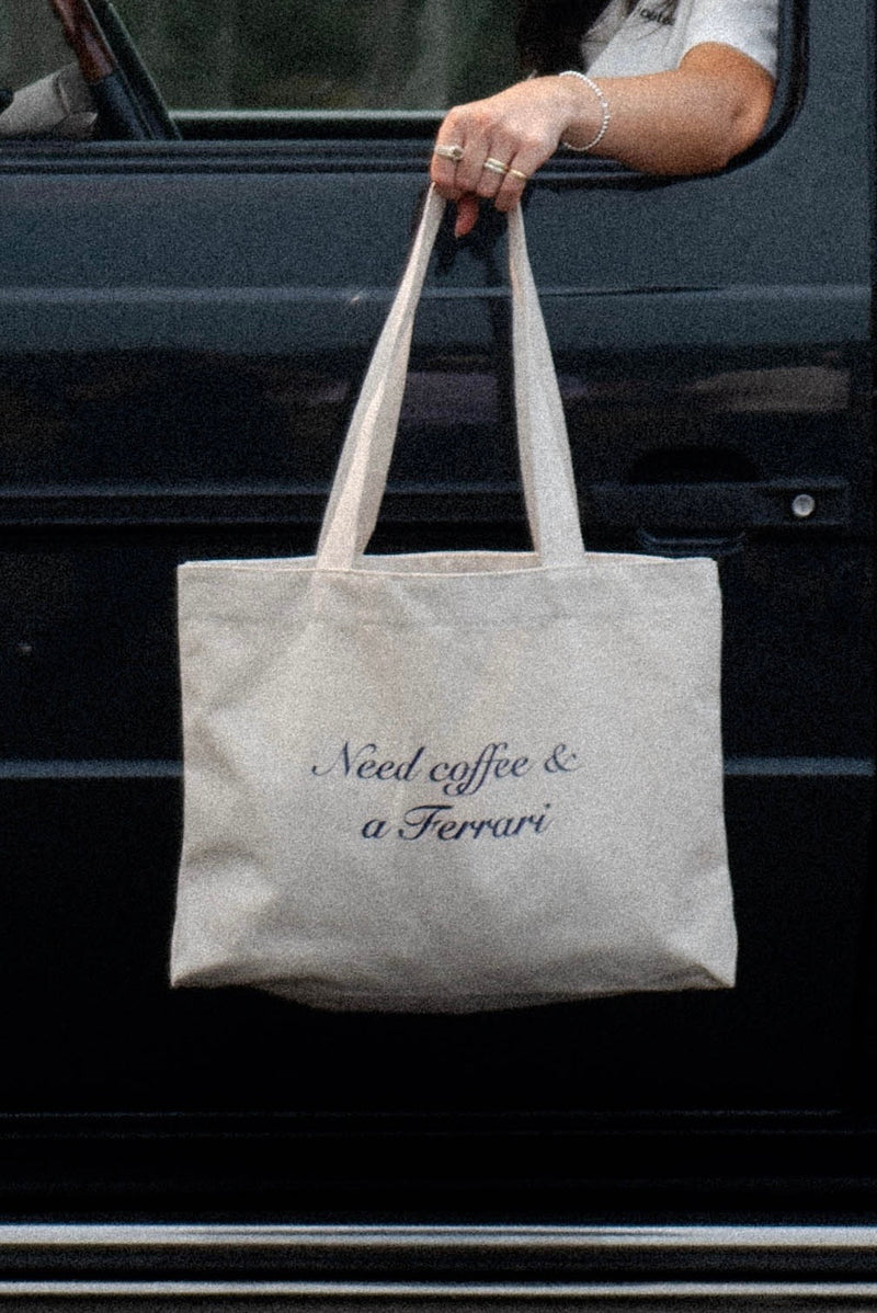 Need Coffee & a Ferrari Tote Bag